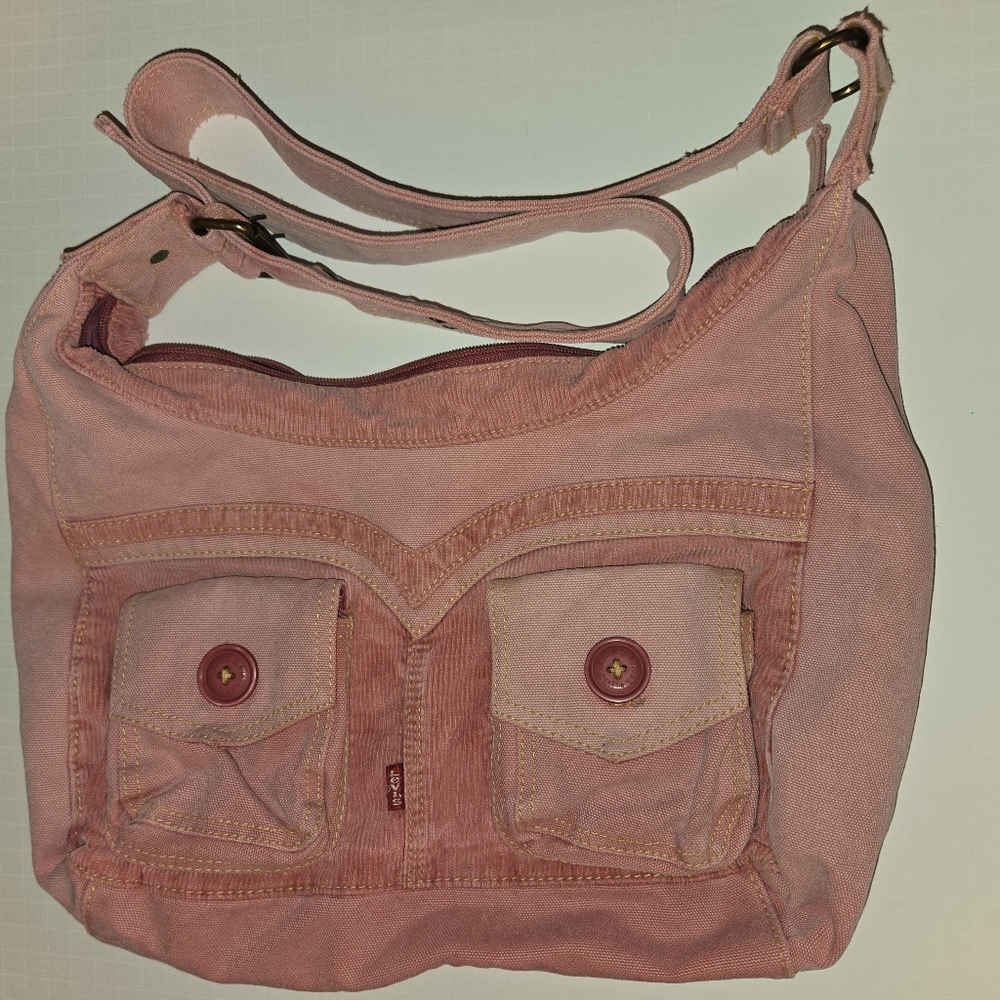 Pink Levi's Canvas Corduroy Shoulder Bag